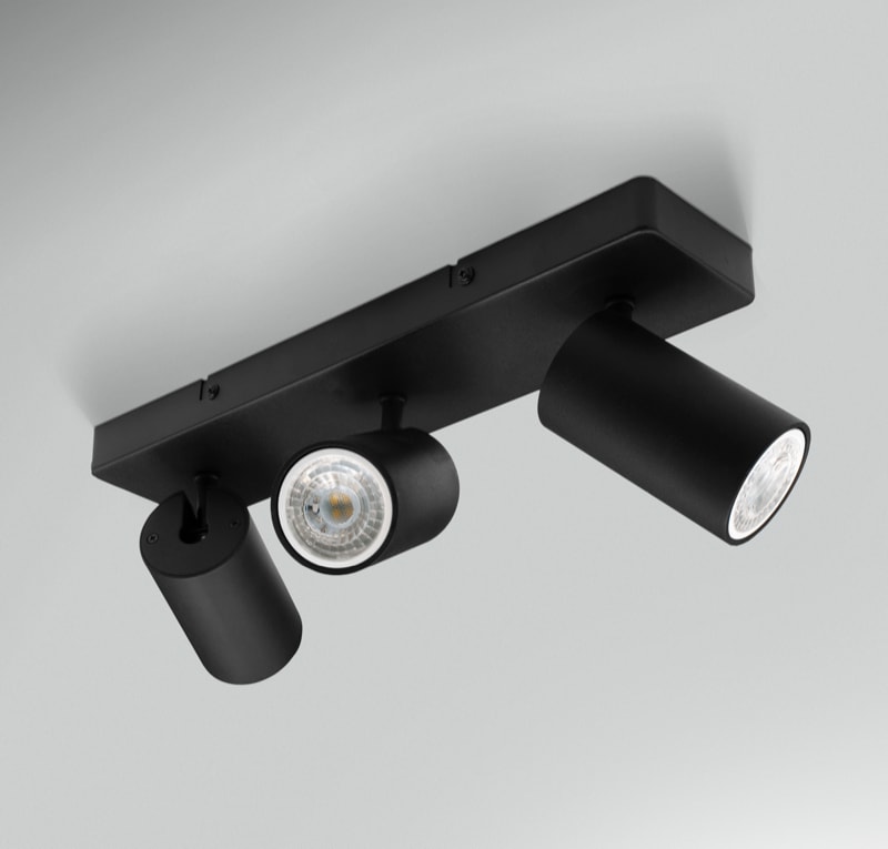 CENTURY - FARETTO SOFFITTO ENFASI SQUARE NERO