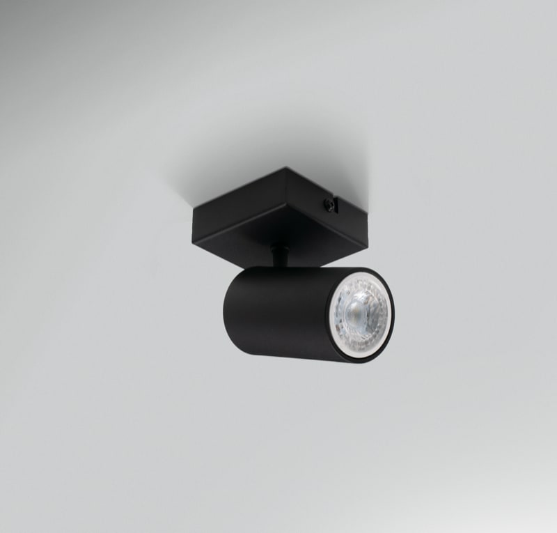 CENTURY - FARETTO SOFFITTO ENFASI SQUARE NERO