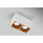 CENTURY - PLAFONIERA LED ESSENZA QUBE BIANCA/GOLD