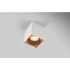 CENTURY - PLAFONIERA LED ESSENZA QUBE BIANCA/GOLD