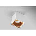 CENTURY - PLAFONIERA LED ESSENZA QUBE BIANCA/GOLD