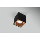 CENTURY - PLAFONIERA LED ESSENZA QUBE NERA/GOLD D
