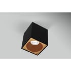 CENTURY - PLAFONIERA LED ESSENZA QUBE NERA/GOLD D