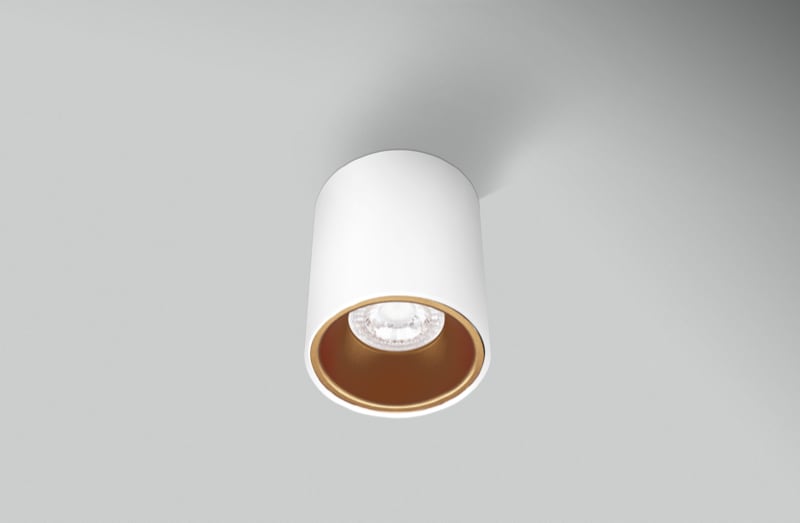 CENTURY - PLAFONIERA LED ESSENZA ROUND BIANCA/GOL