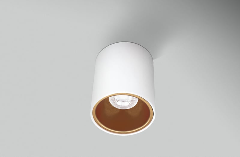 CENTURY - PLAFONIERA LED ESSENZA ROUND BIANCA/GOL