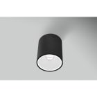 CENTURY - PLAFONIERA LED ESSENZA ROUND NERA/BIANC