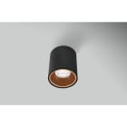 CENTURY - PLAFONIERA LED ESSENZA ROUND NERA/GOLD