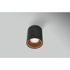 CENTURY - PLAFONIERA LED ESSENZA ROUND NERA/GOLD