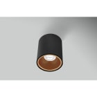 CENTURY - PLAFONIERA LED ESSENZA ROUND NERA/GOLD