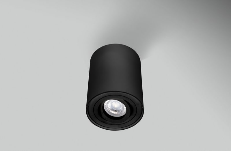 CENTURY - PLAFONIERA LED ESSENZA ROUND NERA ORIEN ESRNOR96-GU10