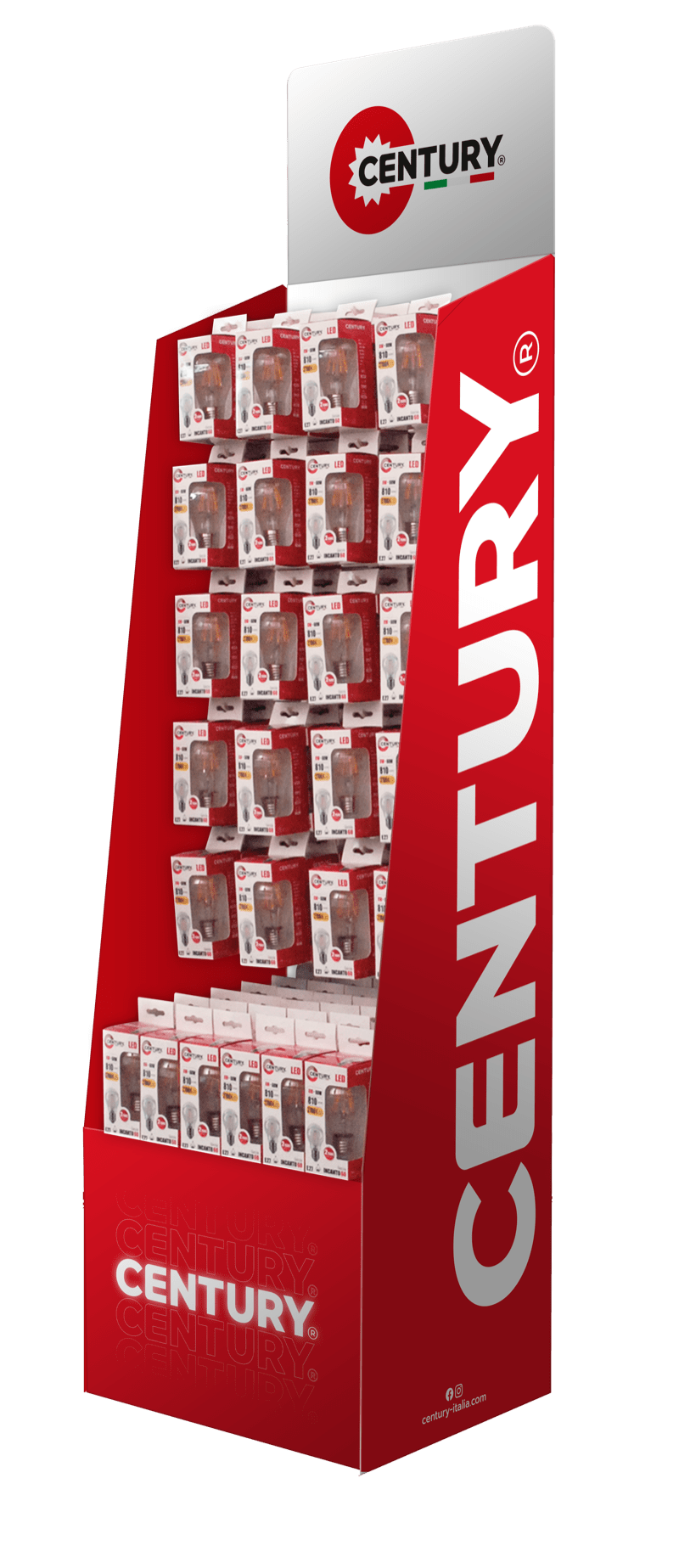 CENTURY - ESPOSITORE LED DISPLAY TERRA VUOTO