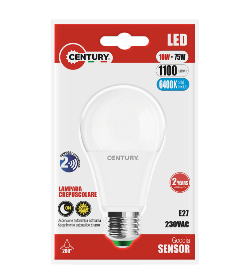 CENTURY - LAMP. LED SENSOR PLUS GOCCIA A60
