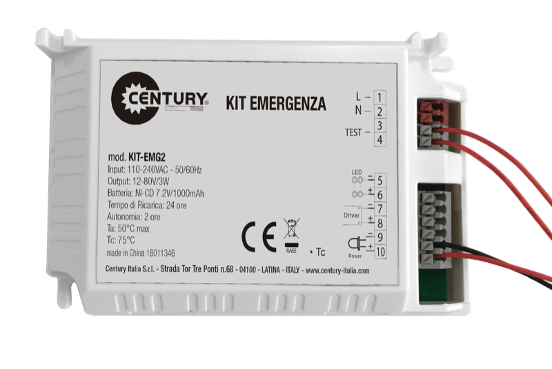 CENTURY - KIT EMERGENZA 2 ORE KIT-EMG2