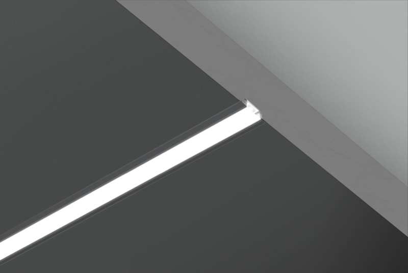 CENTURY - PROFILO IN ALLUMINIO - INCASSO - NERO