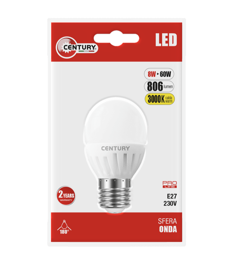 CENTURY - LAMP. LED ONDA SFERA ONH1G-082730BL