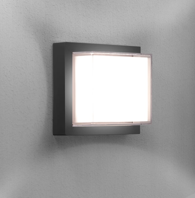 CENTURY - PLAFONIERA LED PURA SQUARE ANTRACITE