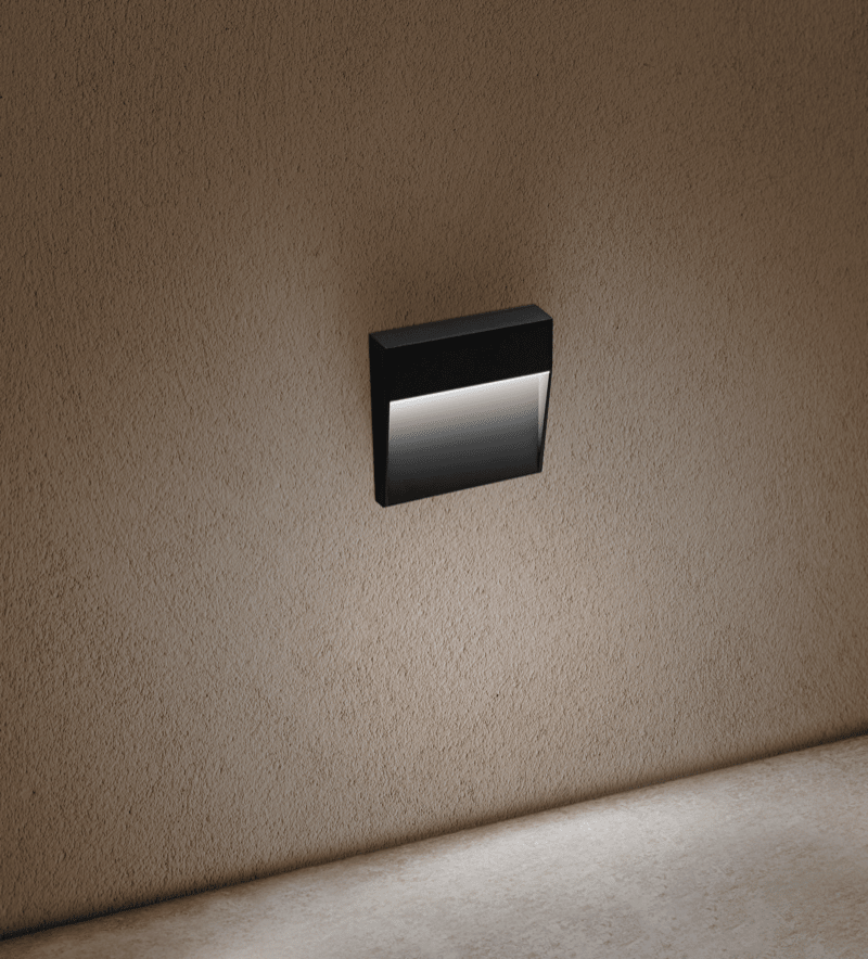 CENTURY - SEGNAPASSO LED PASEO QUADRATO NERO