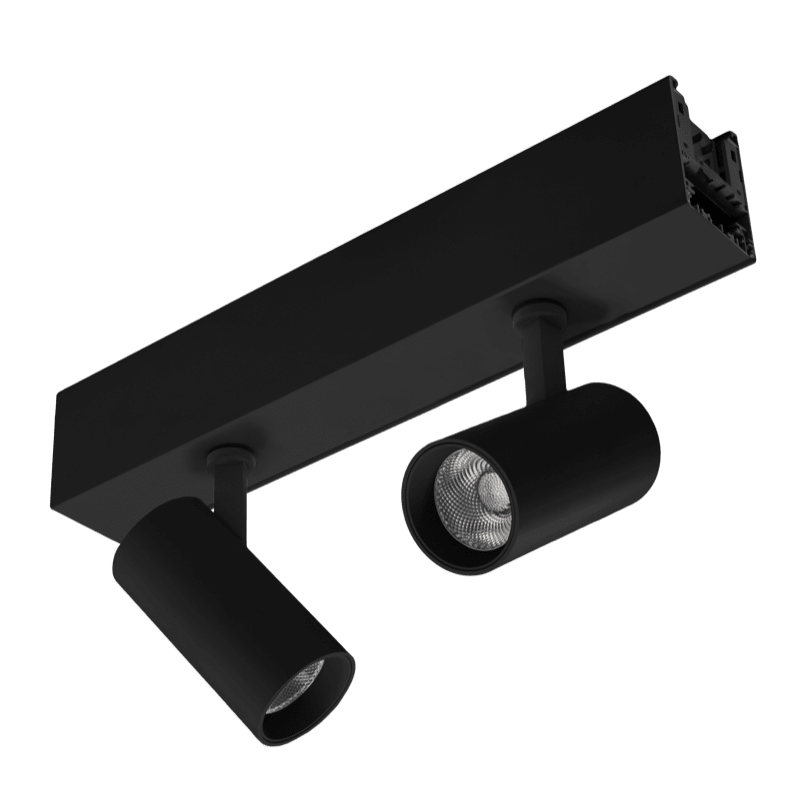 CENTURY - SPOTLIGHT LINEARE PRIS MEA 2 LUCI NERO