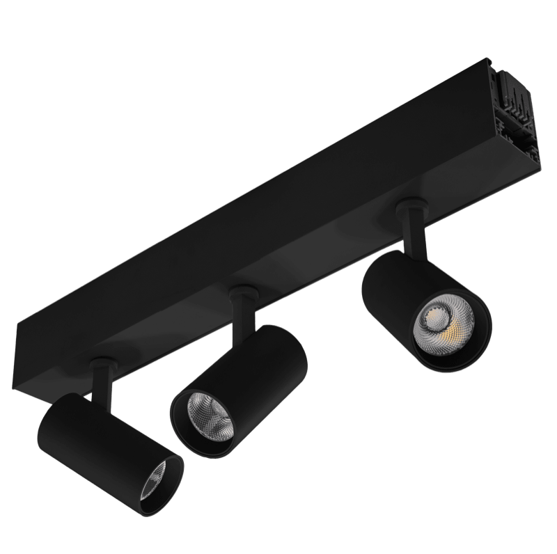 CENTURY - SPOTLIGHT LINEARE PRIS MEA 3 LUCI NERO