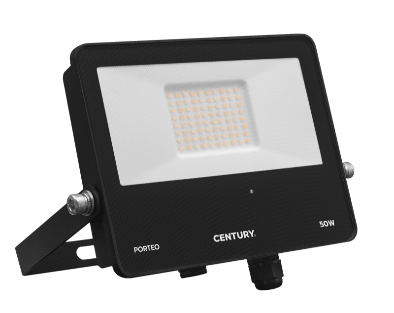CENTURY - PROIETTORE LED PORTEO SENSOR NERO