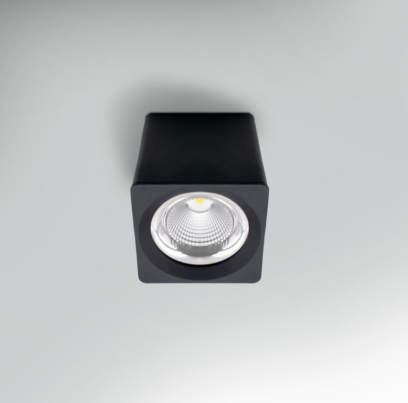CENTURY - LAMP. SOFFITTO LED QUBE NERO QBNE-109040
