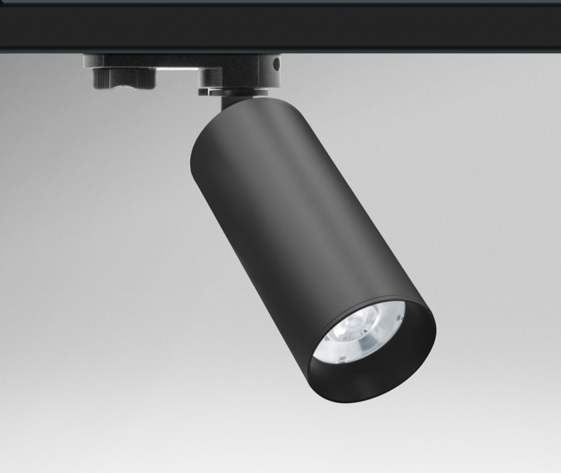 CENTURY - SPOTLIGHT LED REGIA BINARIO NERO PER GU