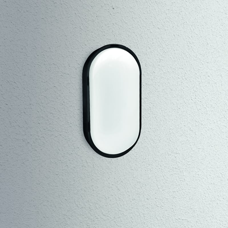 CENTURY - PLAFONIERA LED SIMPLY OVALE NERA