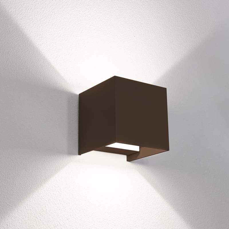 CENTURY - APPLIQUE LED UP&DOWN QUADRATO CORTEN
