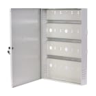 COMELIT - Box metallico 6 unità con guida DIN, serratura, spazio 2 batterie backup