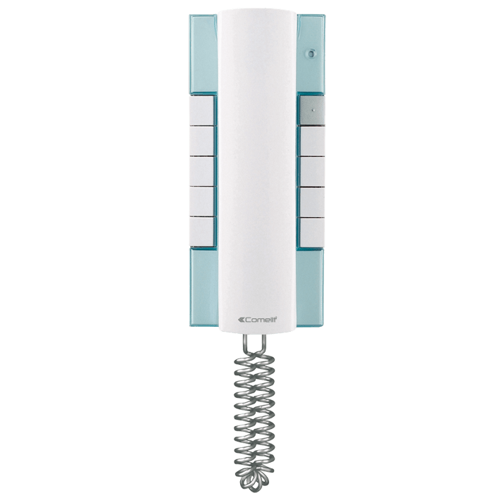 COMELIT - Serie Style - Citofono Elegance intercomunicante, sistema Simplebus 2, 8 pulsanti