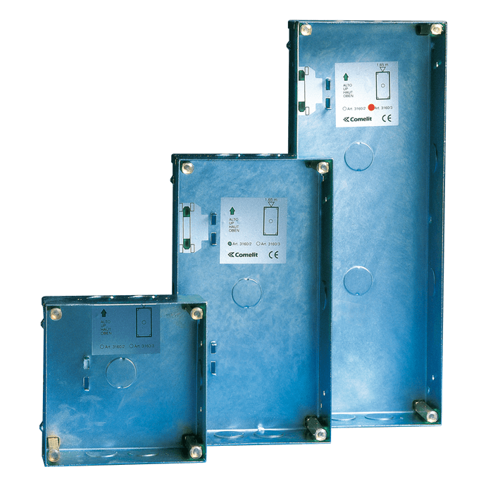 COMELIT - Serie Vandalcom - Scatola da incasso per pulsantiera 1 modulo, 130x130x58mm