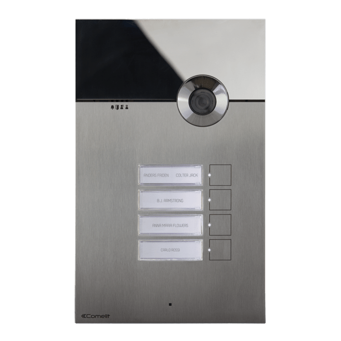 COMELIT - Serie 3one6 - Pulsantiera video HD da incasso in acciaio inox AISI 316, 10 pulsanti 2 file, sistema ViP, sense, LED segnalazione, IK08, H.264