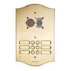 COMELIT - Serie Roma - Pulsantiera audio 10 pulsanti da incasso, ottone PVD 3mm, per gruppo Ikall, portalampada