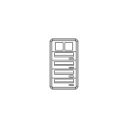 COMELIT - Casellario predisposto per pulsantiera Powercom/Ikall, 4 buche lettere inclinate, prelievo posteriore, incasso, 290x230x265-410mm
