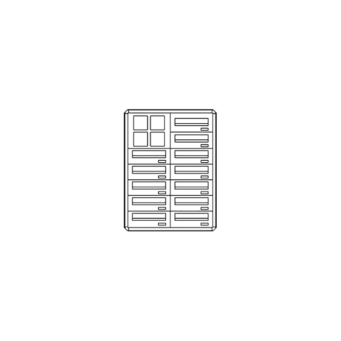 COMELIT - Casellario predisposto per pulsantiera Powercom/Ikall, 12 buche lettere inclinate, prelievo posteriore, incasso, 570x780x265mm