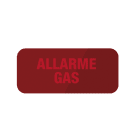 COMELIT - Scritta "ALLARME GAS" per pannello ottico-acustico 48CLU003, sfondo rosso, illuminazione LED