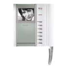 COMELIT - Serie Bravo - Monitor B/N con cornetta, schermo 4", pulsanti apriporta e funzioni, regolazione luminosità/contrasto/volume