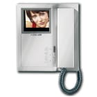 COMELIT - Serie Genius - Monitor colori con cornetta, schermo 3,5", pulsante apriporta blu, regolazione luminosità, volume 3 livelli