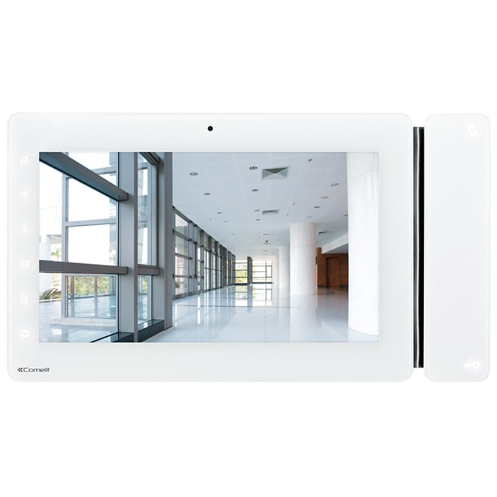 COMELIT - Serie Maxi - Monitor 7"/16:9 touch screen vivavoce per kit, sistema ViP, Wi-Fi integrato, touch sensitive, boucle magnetique, preprogrammato