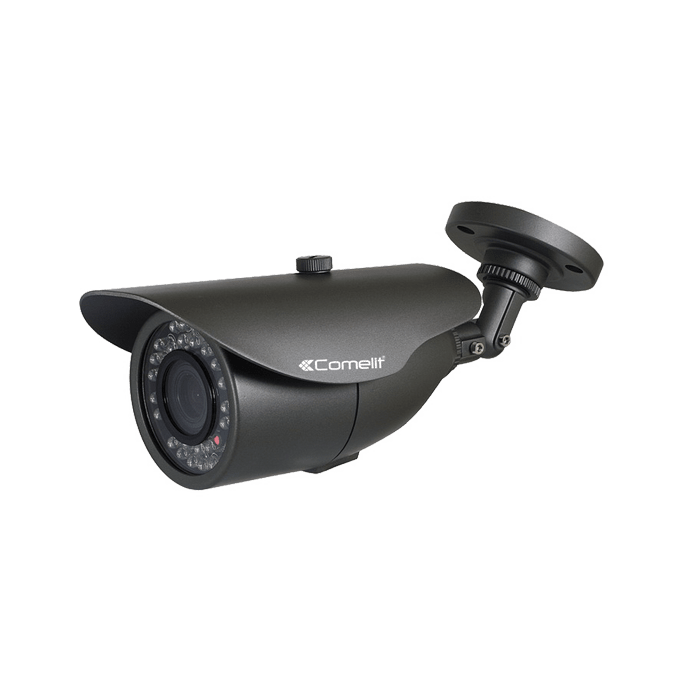COMELIT - Telecamera AHD bullet a colori Full HD 1080p, zoom motorizzato 2.8-12mm, IR 30m, contenitore waterproof IP66