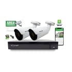COMELIT - Serie Smart - Kit AHD, DVR AHDVR008S08A + 2 telecamere AHBCAMS08VA + 2 alimentatori 43082 + cartello 43500B