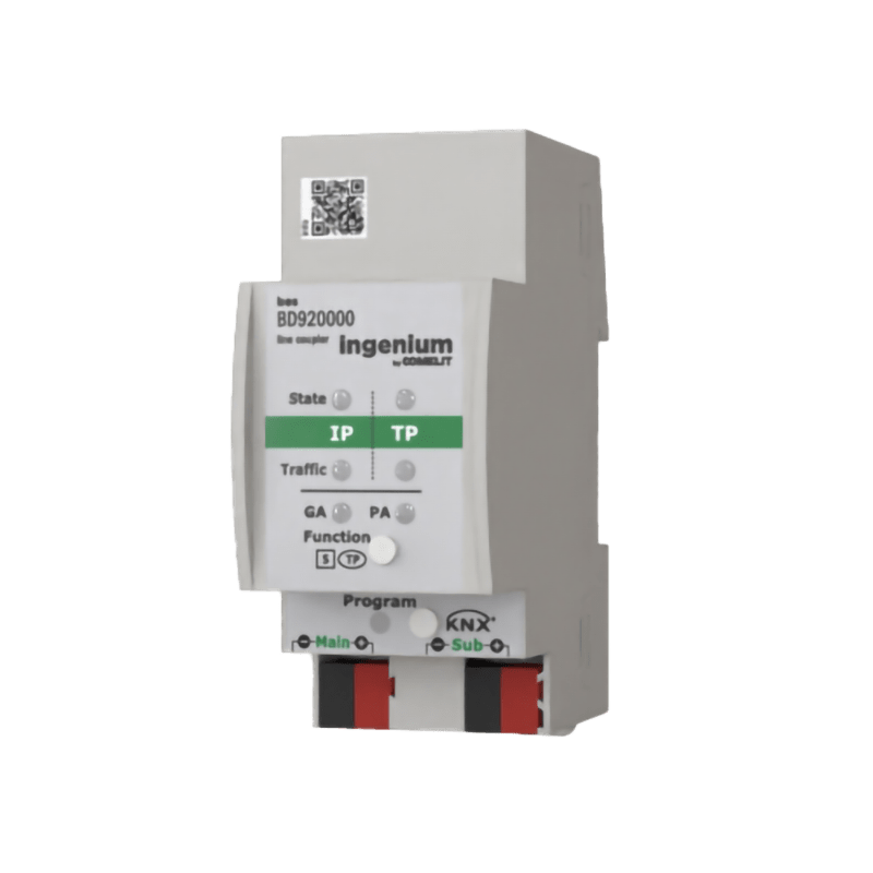 COMELIT - Accoppiatore/ripetitore linea KNX, isolamento galvanico, collegamento 2 linee bus, DIN 2 moduli