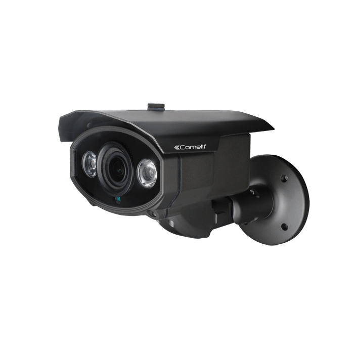 COMELIT - Telecamera IP vandaldome 2MP, ottica varifocale motorizzata 2.8-12mm, LED IR 50m, IK10, alluminio IP67, alimentazione 12V e PoE, ONVIF