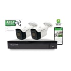 COMELIT - Serie Smart - Kit IP 4K 4 canali, NVR IPNVR004S08PB + 2 telecamere IPBCAMS08FA + cartello videosorveglianza
