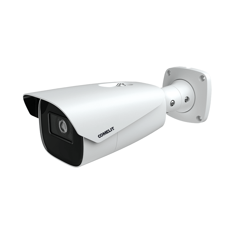 COMELIT - Serie Advance - Telecamera IP lettura targhe 4MP, varifocale 8-32mm, LED IR 70m, uscita Wiegand W26, slot SD, alluminio IP67, 12V e PoE, ONVIF