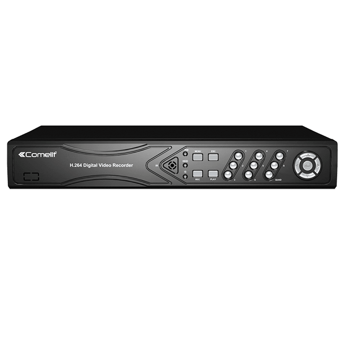 COMELIT - Videoregistratore di rete NVR 4 canali IP Full HD PoE, HDD 2TB, compatibile ONVIF 2.3