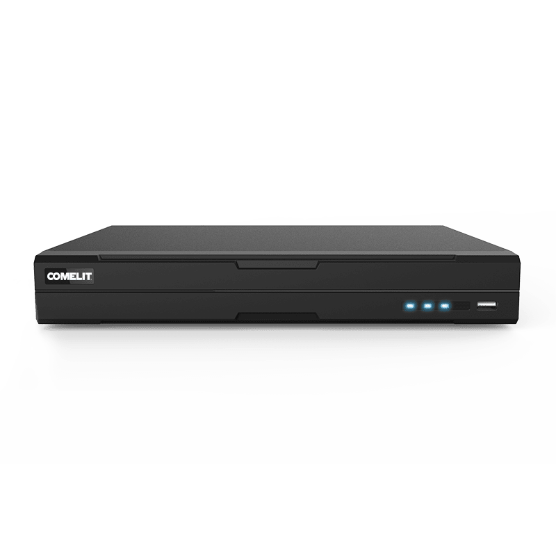 COMELIT - NVR 8 canali IP 8MP con PoE, funzioni video analisi DVA, database volti e targhe, APP Comelit Videosorveglianza, alimentatore incluso, HDD 1TB