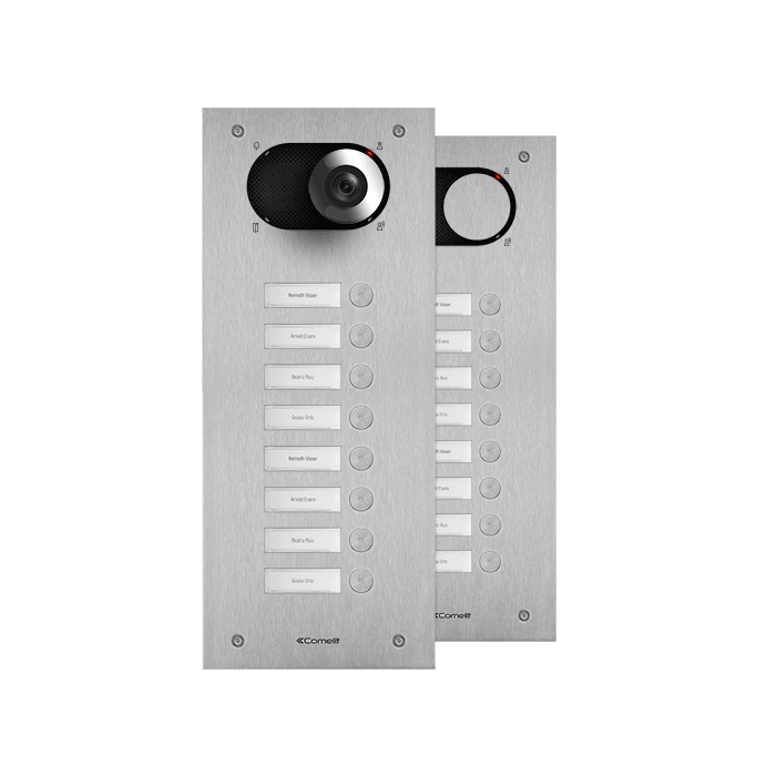 COMELIT - Serie Switch - Frontale 8 pulsanti, acciaio inox AISI 316, retroilluminazione LED, IK08