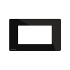 COMELIT - Serie One - Placca absolute black 4 moduli, compatibile Vimar Eikon/Plana
