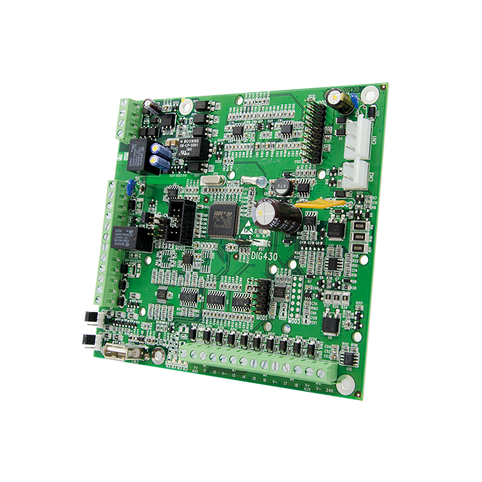 COMELIT - Serie Vedo - Scheda centrale VEDO34, 8 zone esp. 34, 8 aree, PSTN, 68 zone double, bus RS485, USB, EN50131 grado 2